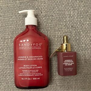 Sand + Fog Jasmine & Cedarwood Body Lotion + Perfume Oil